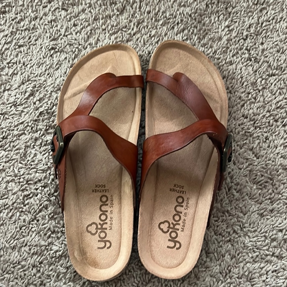 brown summer sandals